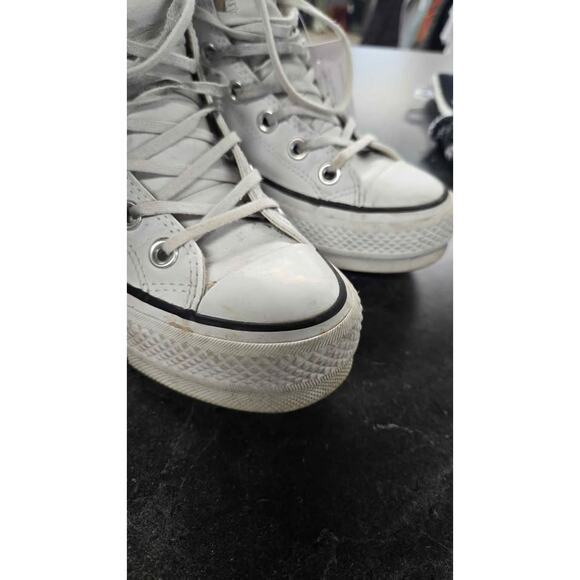 Converse Chuck Taylor All Star Lift Platform Leather High Top - Women's 5 - Picture 4 of 8
